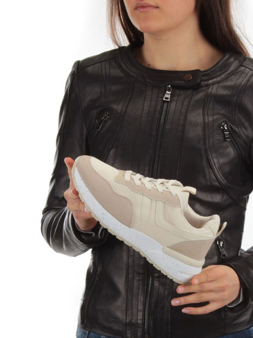 05-6028-6 BEIGE Кроссовки женские (искусственные материалы) - No name фото 2