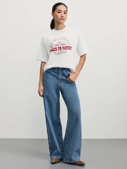 Футболка оверсайз с принтом / Zarina