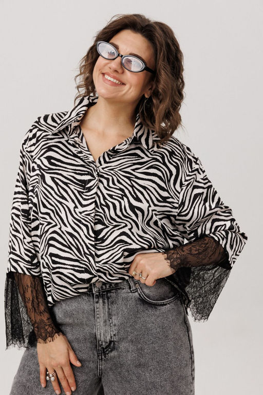 Блуза ANELLI 1801 зебра  фото 5