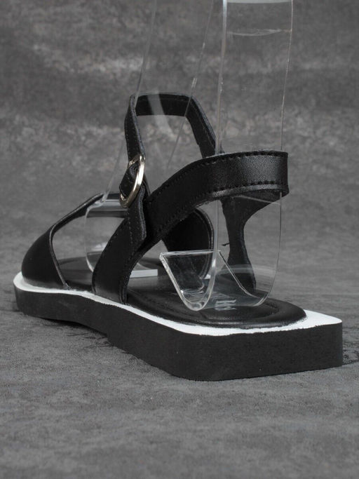 08-PED56-2 BLACK Босоножки женские (натуральная кожа)