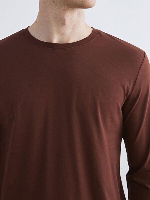 Bisiklet Yaka Uzun Kollu Erkek Ti??rt