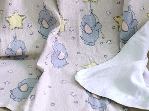 Одеяло байковое 140*205 жаккард цв. беж (слон) (Россия ВВТ)