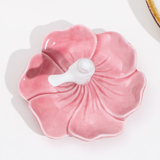 Подставка для колец Птичка на цветке, розово-белый, 12х6 см - Simaland фото 4