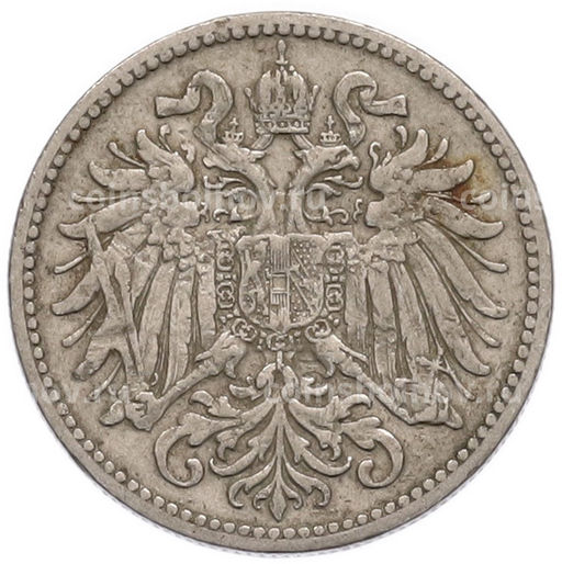 Монета 10 геллеров 1895 года Австрия