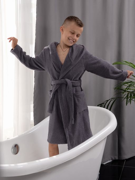 ХАЛАТ ДОМАШНИЙ ДЕТСКИЙ МД-СЕР-12 - Ашматекс фото 3