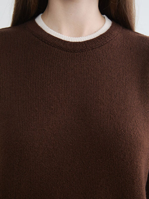 Bisiklet Yaka Kad?n Triko Kazak