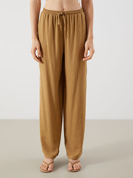 Beli Lastikli Dokulu Kad?n Pantolon