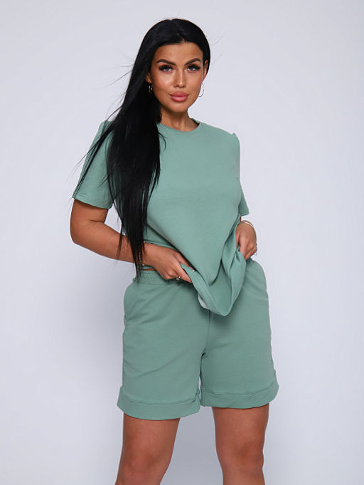 РАСПРОДАЖА Костюм (футболка+шорты)_913/оливковый - Ihomelux фото 16