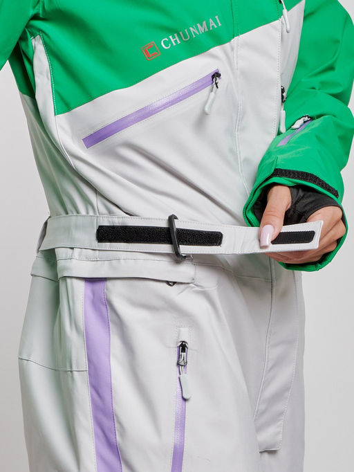 Горнолыжный комбинезон женский зимний зеленого цвета 2326Z - Mtforce фото 15