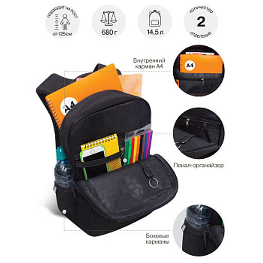 RB-656-3 Рюкзак школьный - Grizzly фото 12