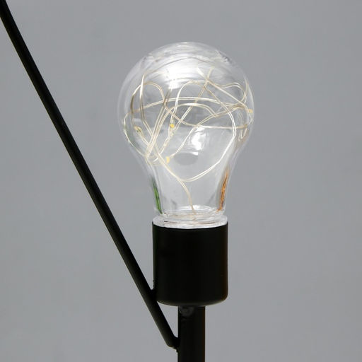 Ночник настольный "Сердце" LED от батареек 3хААА черный 11х16,5х36,4 см RISALUX