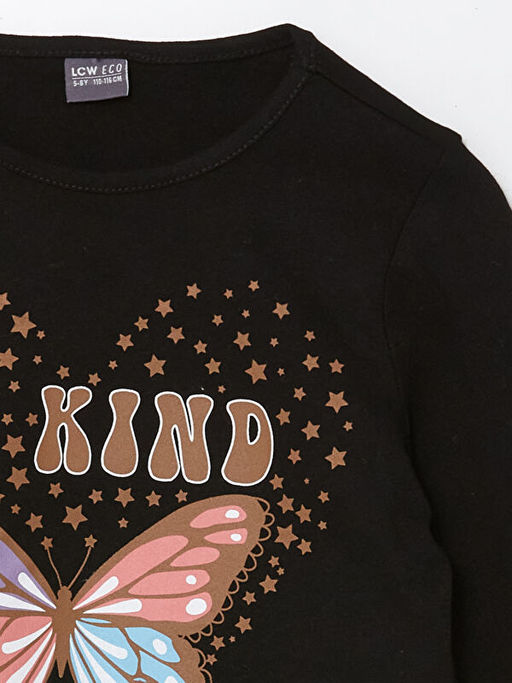 Bisiklet Yaka K?z ?ocuk Ti??rt - Waikiki фото 2