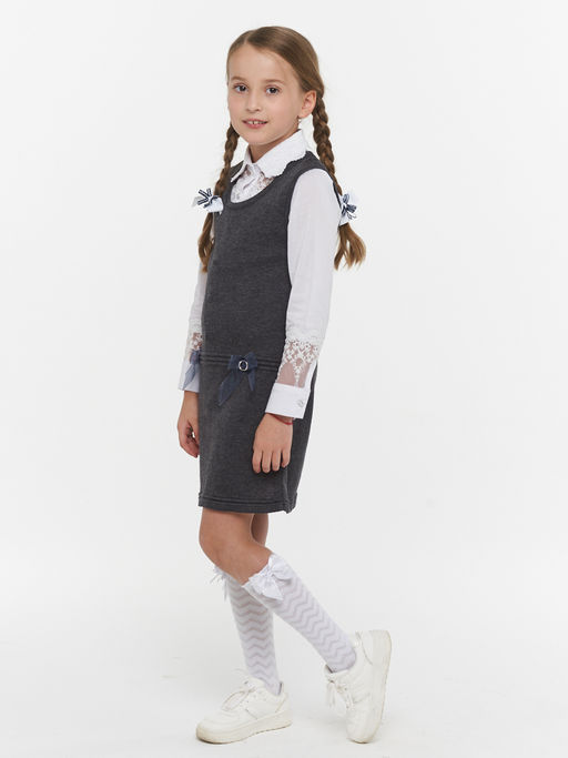 Сарафан для девочек 7067. 5006 серый