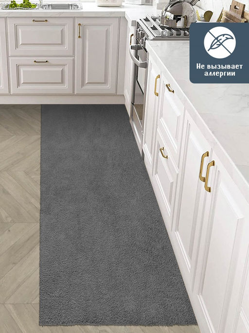 Коврик НАНОХЛОПОК SHAHINTEX 80х200 серый 03 S  фото 3