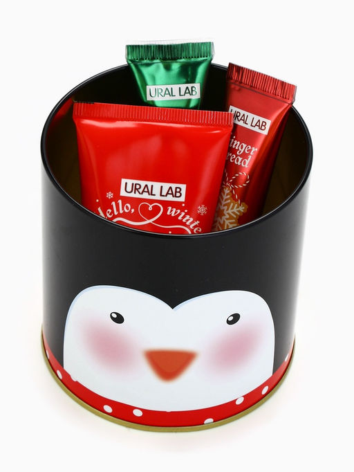 Новогодний подарочный набор косметики: крем для рук, бальзам для губ 2 шт., URAL LAB  фото 3