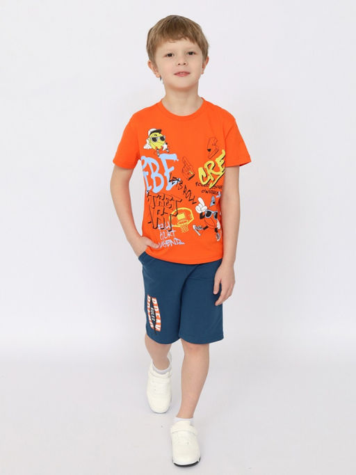 CRB wear/CSKB 63740-29-391 Футболка для мальчика,оранжевый/Ex.Cherubino  фото 2