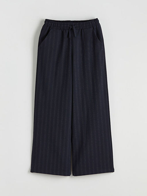 Beli Lastikli ?izgili K?z ?ocuk Pantolon