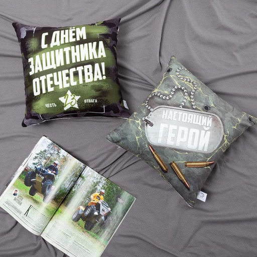 Подушка декоративная Этель Настоящий герой 40х40 см, велюр, 100% п/э  фото 2