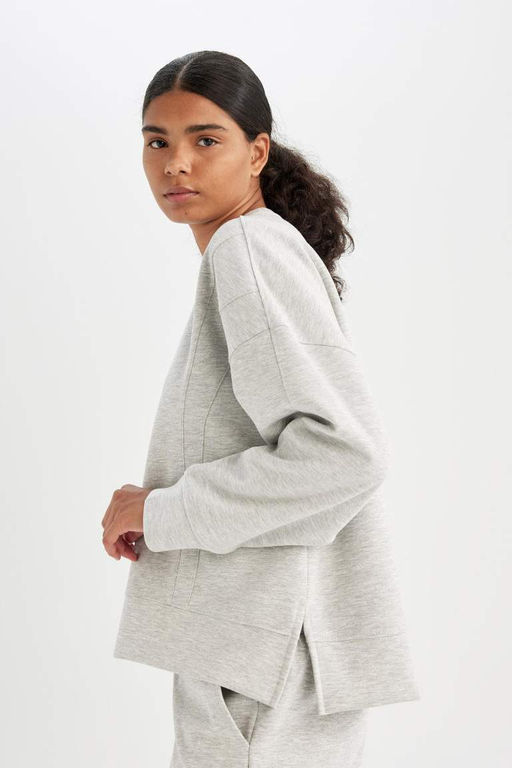 DeFactoFit Толстовка для спортсменов из ткани с круглым вырезом для подводного плавания  фото 8