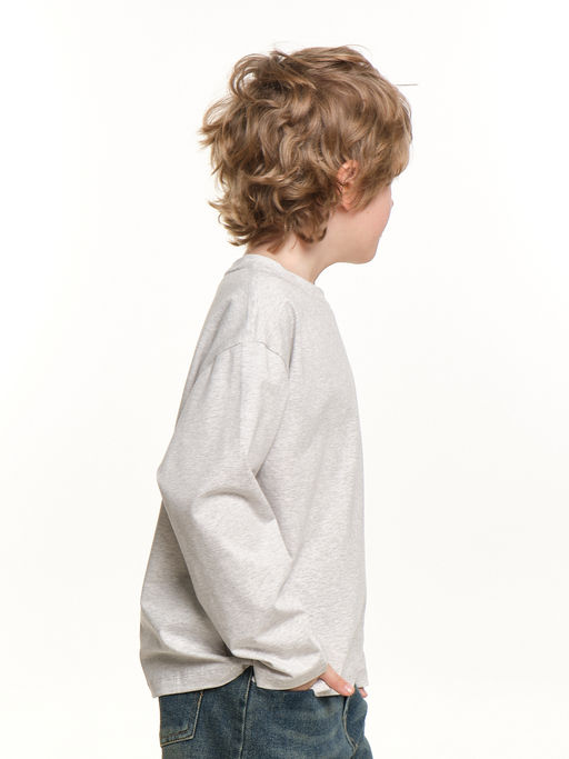 Базовый лонгслив для мальчика 22-6007 белый - Mini maxi фото 42