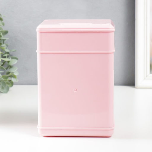 Копилка пластик "Сейф. Коровка" кодовый замок, звук АА розовый 13х12х19 см