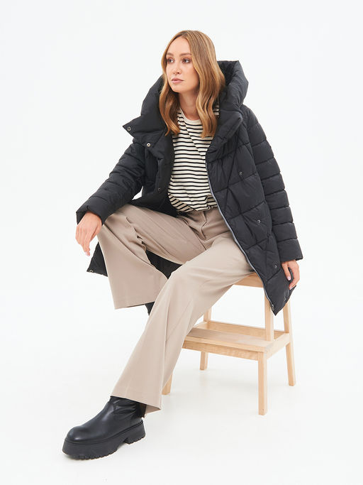 Пальто зимнее LFW490SN.19B.BLACK - Lab fashion фото 6