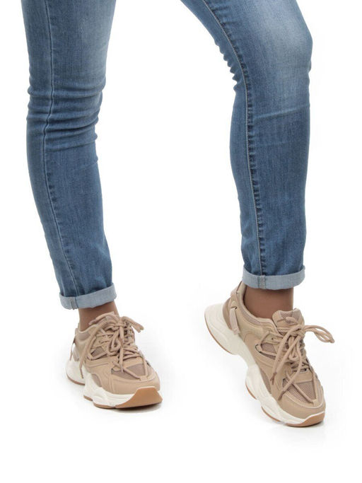 05-6035-5 DK. BEIGE Кроссовки женские (искусственные материалы) - No name фото 15