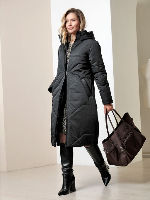 25405 Пальто черный - Dizzyway фото 3