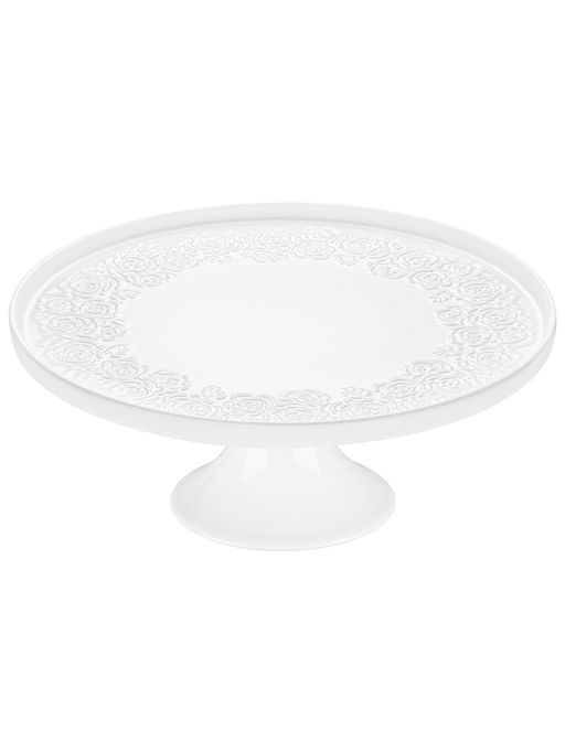 Блюдо на ножке 27,5*27,5*11,5 см "Розы" с бортиком, фарфор