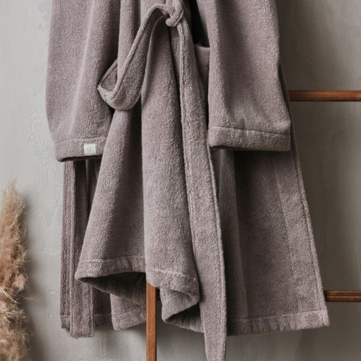 Халат махровый мужской SL HOME: Basic «Софт Мист», размер M, хлопок 100%, серый