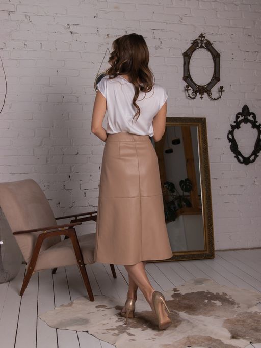 юбка из экокожи ,расклешенного силуэта - Трика фото 5