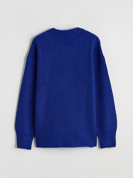 Bisiklet Yaka K?z ?ocuk Triko Kazak