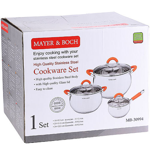 30994 Набор посуды 6пр 2+3,7+6,7 л MB (х4) - Mayer&boch фото 4