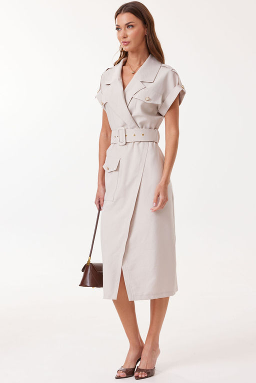 Платье LYUSHe 4126 бежевое  фото 4