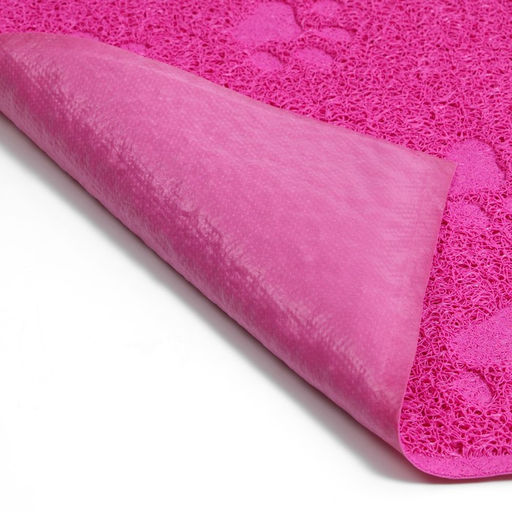 Коврик 2-в-1 под миску/туалет животных Следы, 40 х 30 см, розовый - Пижон фото 3