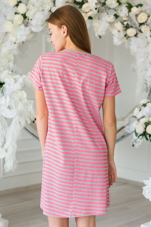 Туника женская из кулирки Smile розовый - Амадэль фото 3