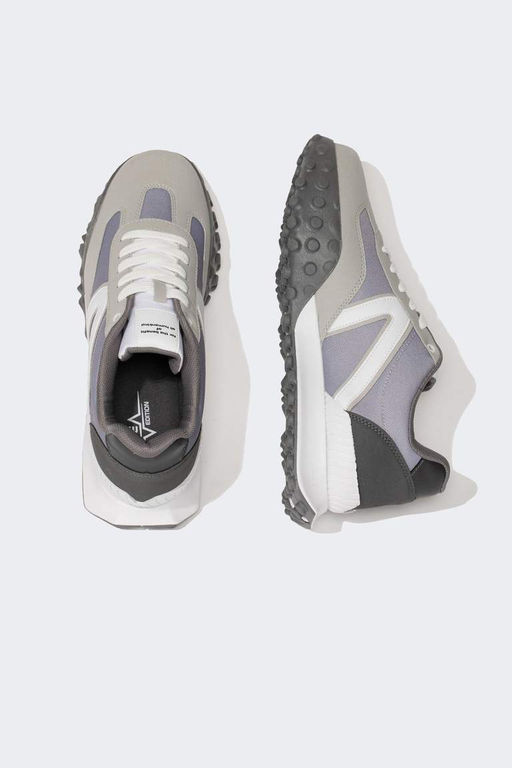 Мужские кроссовки из искусственной кожи со шнуровкой на зубчатой подошве - Defacto фото 8