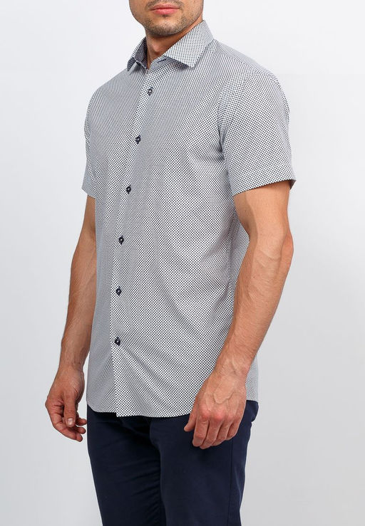 Сорочка мужская короткий рукав GREG 113/107/06/ZV/1 STRETCH  фото 9