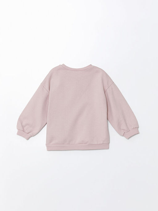 Bisiklet Yaka Uzun Kollu K?z Bebek Sweatshirt