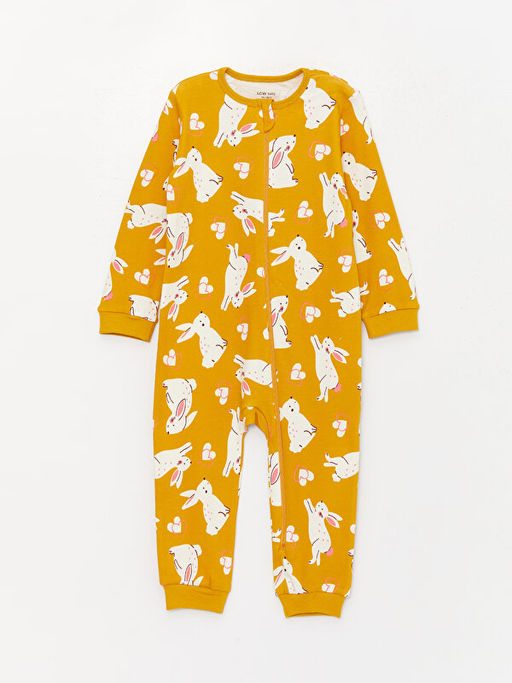 Bisiklet Yaka Uzun Kollu K?z Bebek Fermuarl? Tulum 2li - Waikiki фото 2