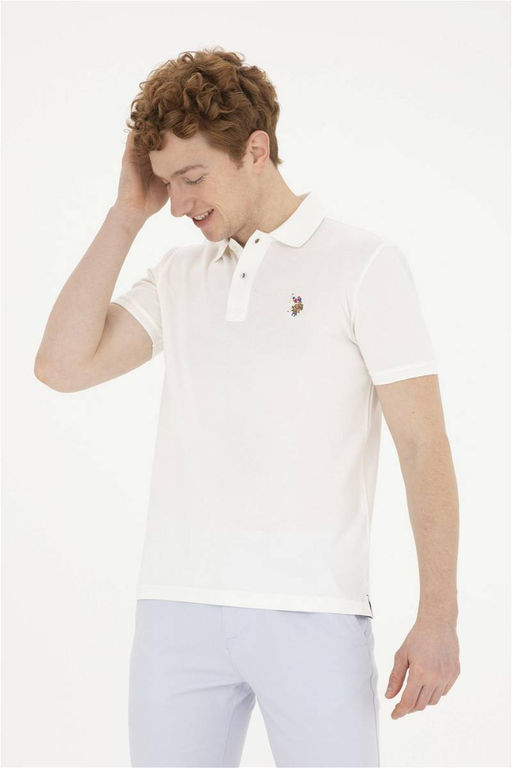 Мужская базовая футболка цвета экрю - U.s. polo assn фото 3