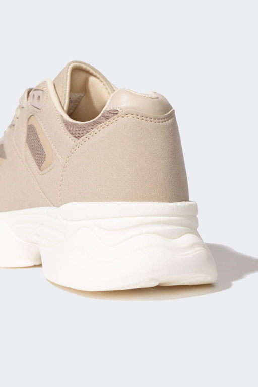 Женские спортивные туфли из искусственной кожи на толстой подошве со шнуровкой - Defacto фото 6