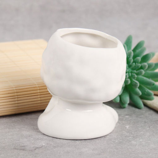 Кашпо 8,5х7x10 см Спящяя девочка / WN10 /уп 100/ белое - Галеонтрейд фото 6