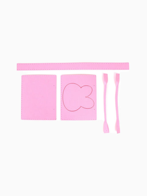 Набор для создания сумки из фетра "Зайка", цвет розовый