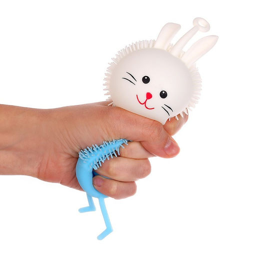 Цена за 12 шт. Антистресс сквиш мялка «Зайка», цвета МИКС, в шоубоксе