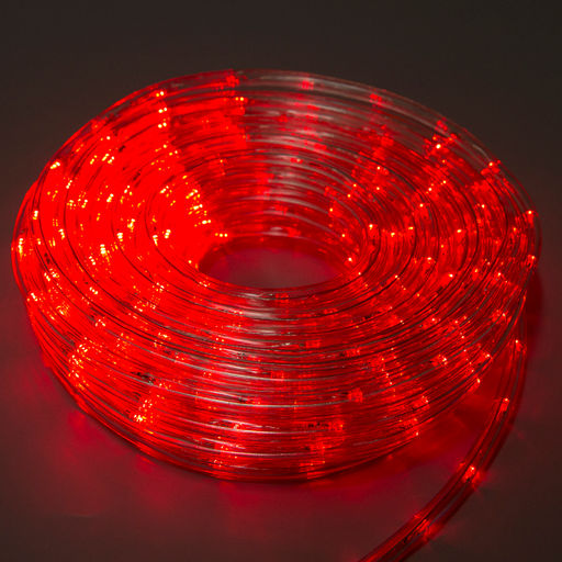 Световой шнур Luazon Lighting 10 мм, IP65, 20 м, 24 LED/м, 220 В, 8 режимов, свечение красное  фото 8