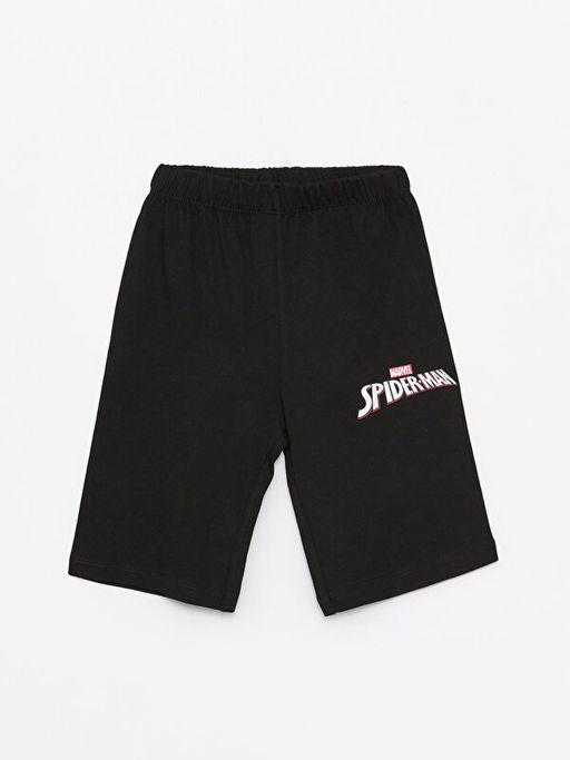 Beli Lastikli Spiderman Bask?l? Erkek ?ocuk Pijama ?ort