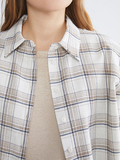 Ekose Oversize Kad?n G?mlek