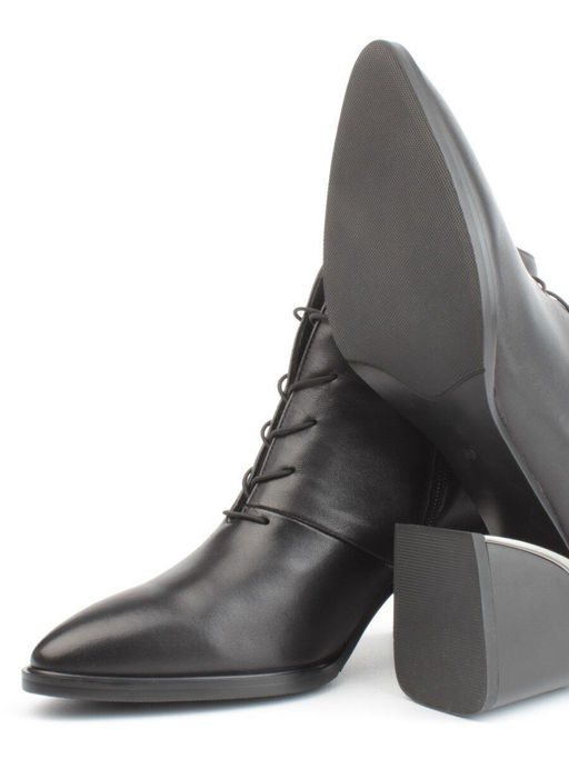 04-Z4229R BLACK Ботильоны демисезонные женские (натуральная кожа, натуральная байка)