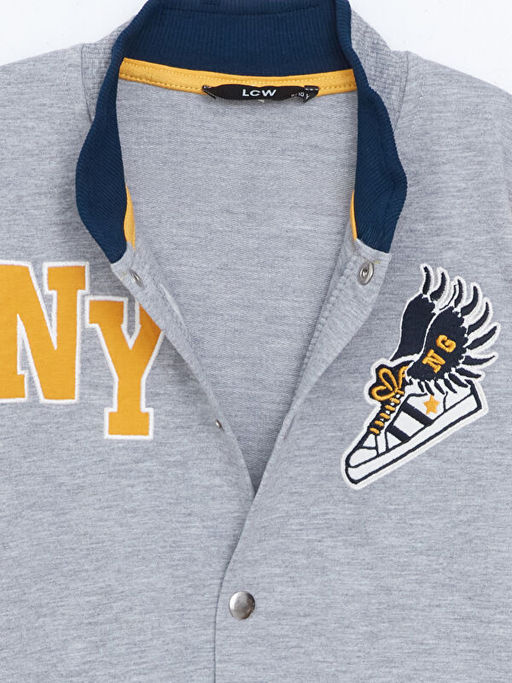 Bask?l? Uzun Kollu Erkek ?ocuk Kolej Ceket - Waikiki фото 2